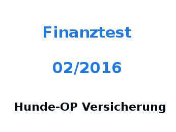 Hunde-Op Versicherung Finanztest